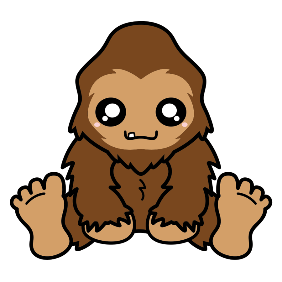 Bigfoot Sitting Sticker