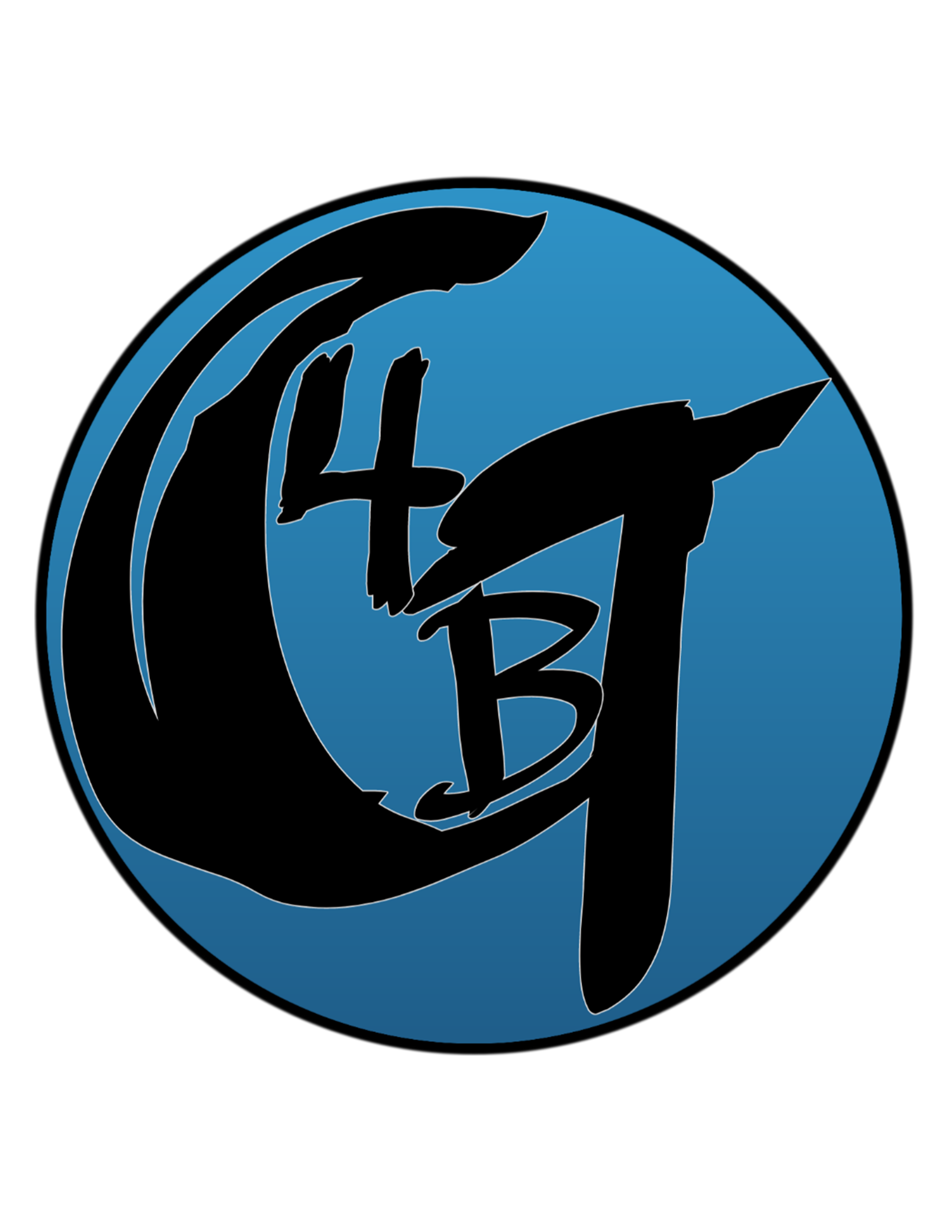 4bGaming - BLUE-BLACK Sticker