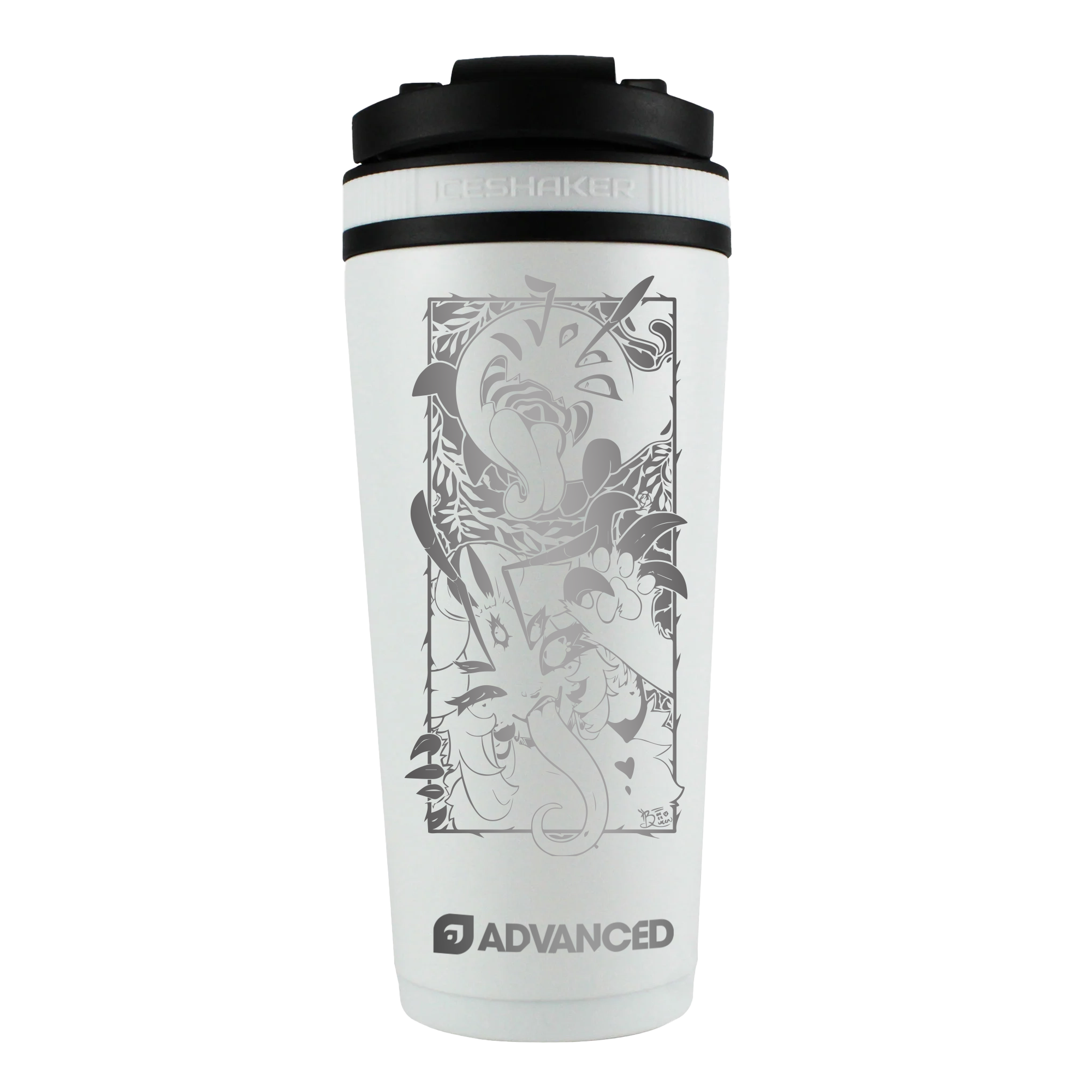 BooBeeQueen ADVANCED 26oz Ice Shaker - White