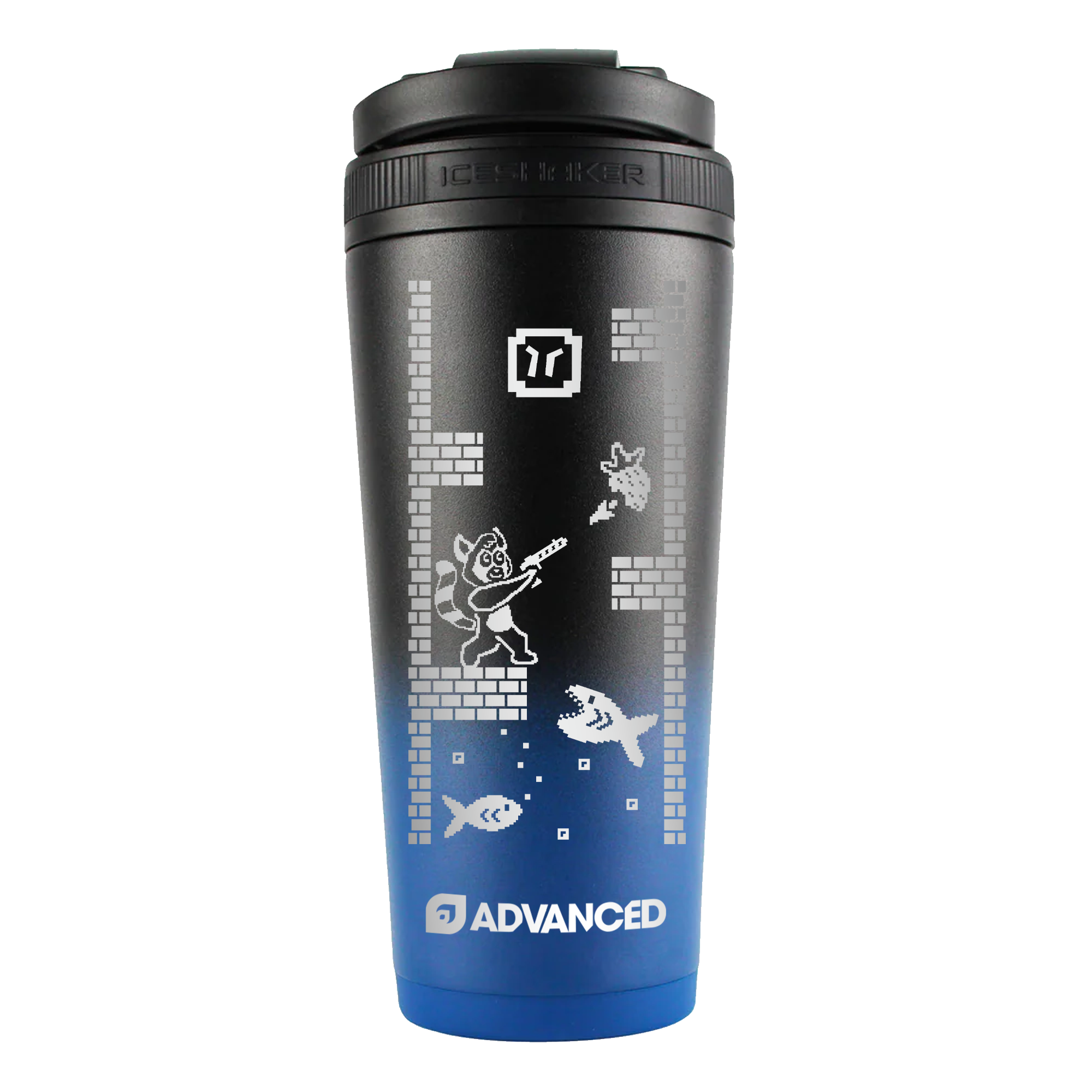 BottedFPS v2 Custom 26oz Ice Shaker - Navy Black Ombre