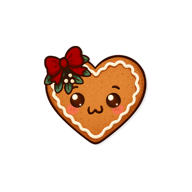 Voosh's Christmas Gingerbread Heart Charm