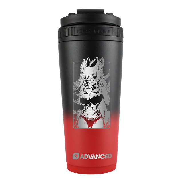 Cherriglitch v2 Custom 26oz Ice Shaker - Red Black Ombre