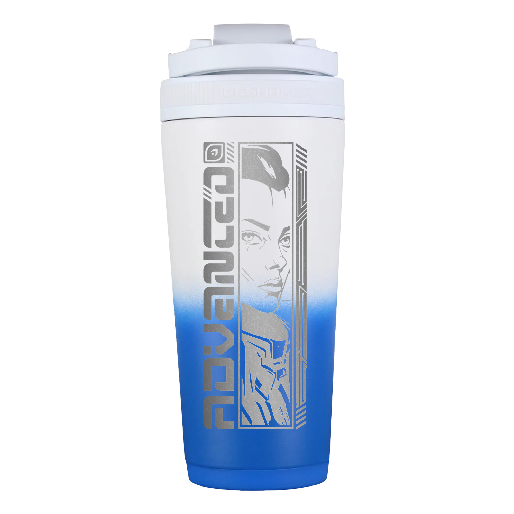 Cybertronic Custom 26oz Ice Shaker - Royal White Ombre