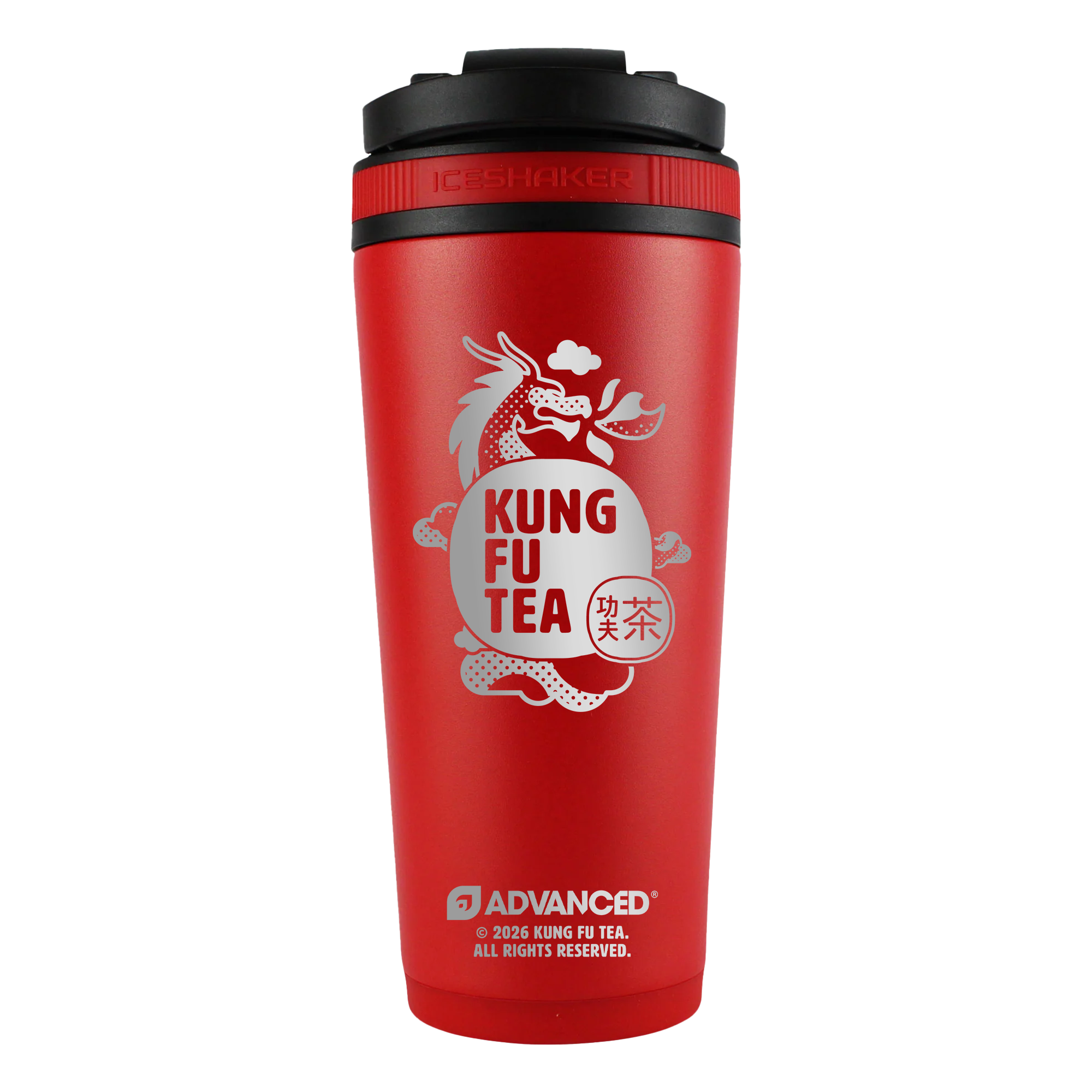 Kung Fu Tea Dragon 26oz Ice Shaker - Red
