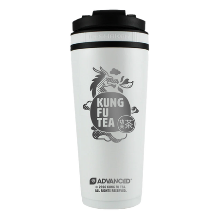 Kung Fu Tea Dragon 26oz Ice Shaker - White
