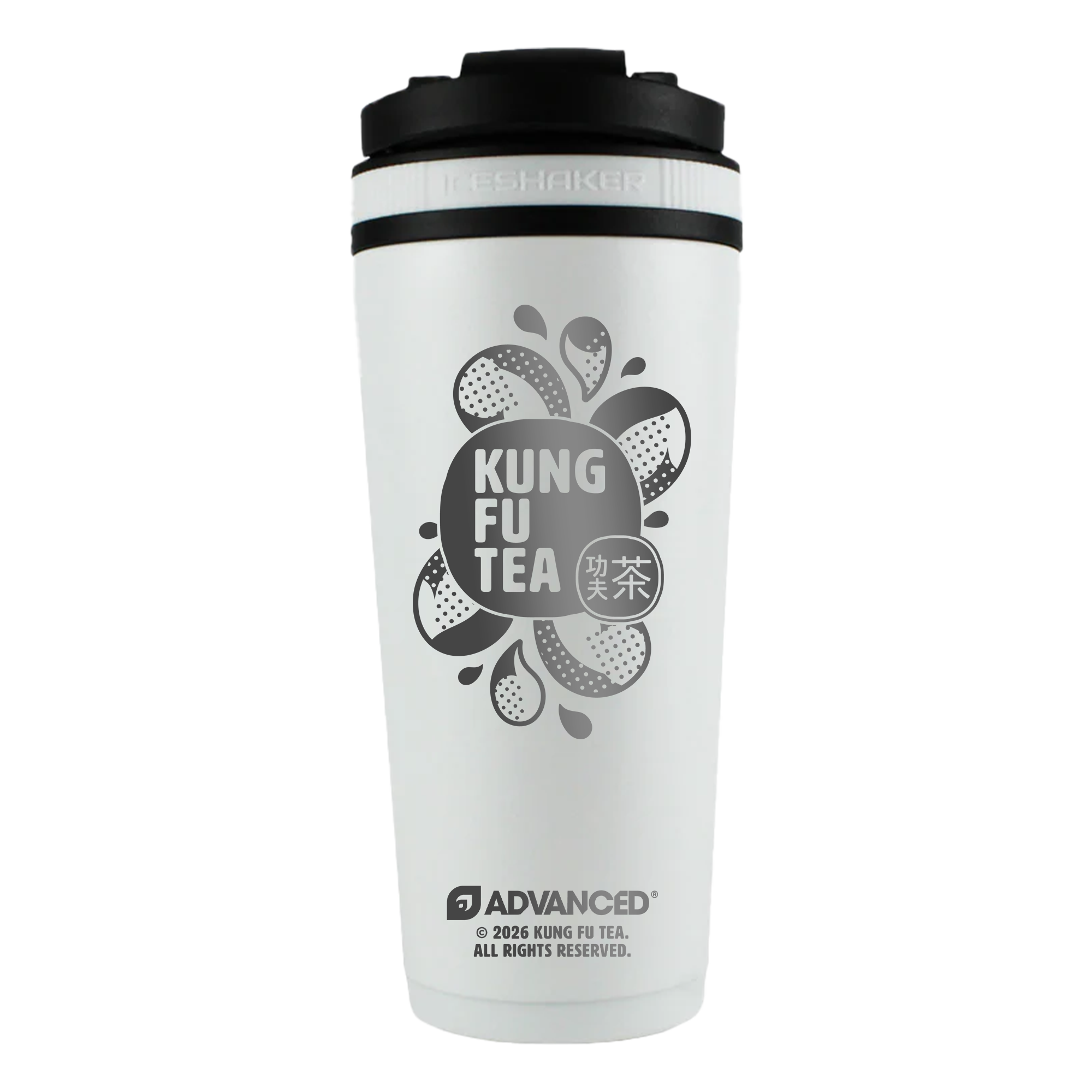 Kung Fu Tea Drop 26oz Ice Shaker - White