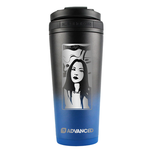 Gawd DAMM_it 26oz Ice Shaker Navy Black Ombre
