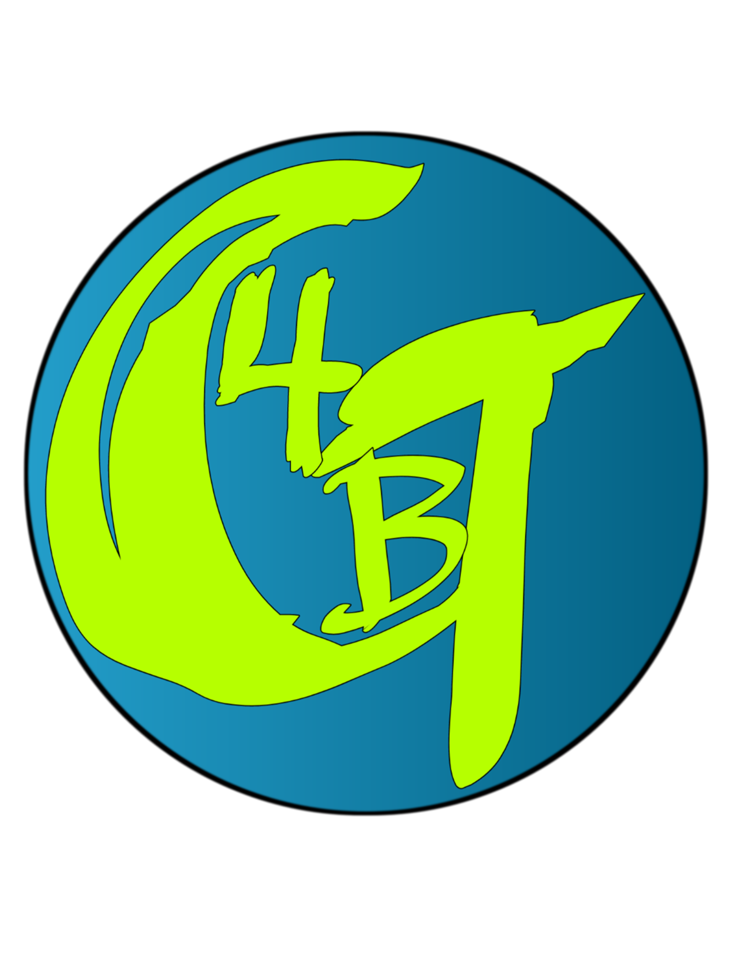 4bGaming - BLUE-GREEN Sticker