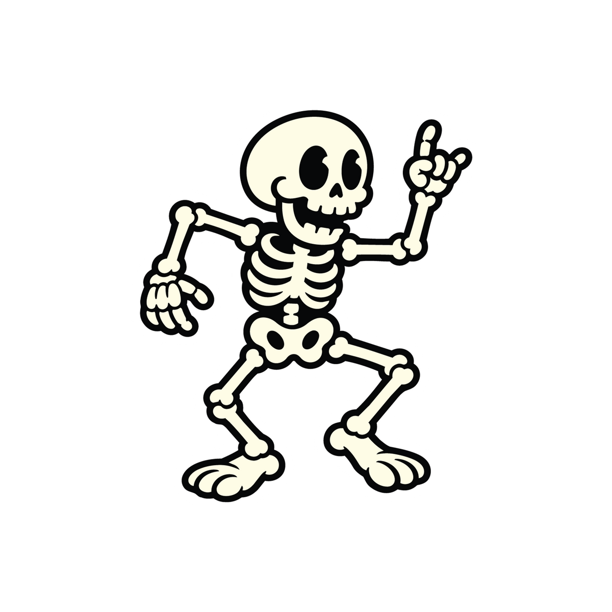 Bones Halloween Sticker