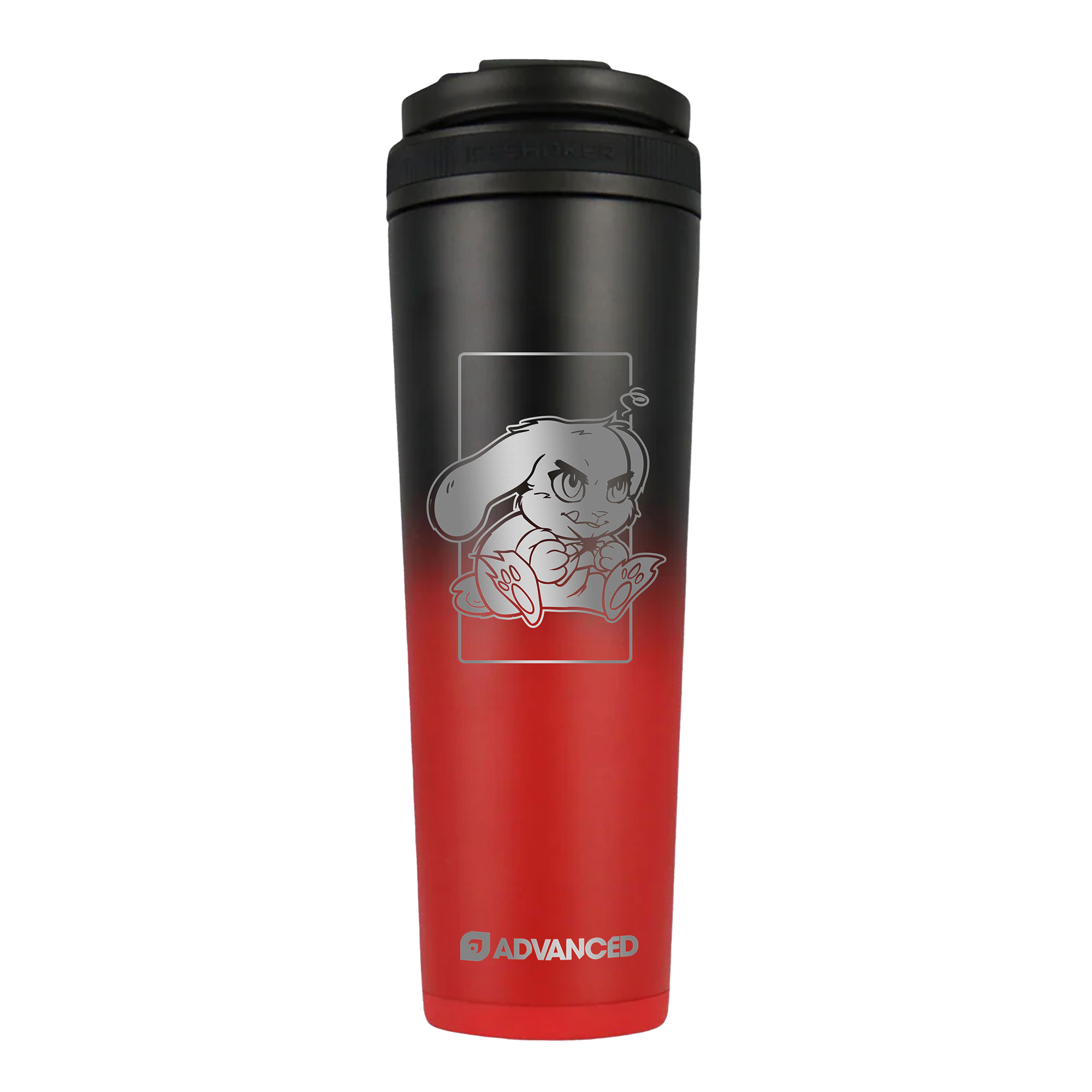 ChrispyGameplay Custom 32oz Ice Shaker - Red Black Ombre