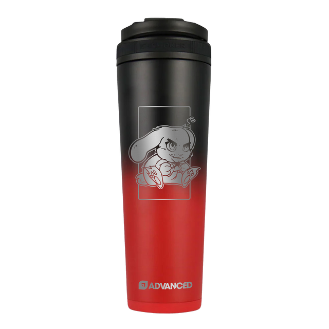 ChrispyGameplay Custom 32oz Ice Shaker - Red Black Ombre