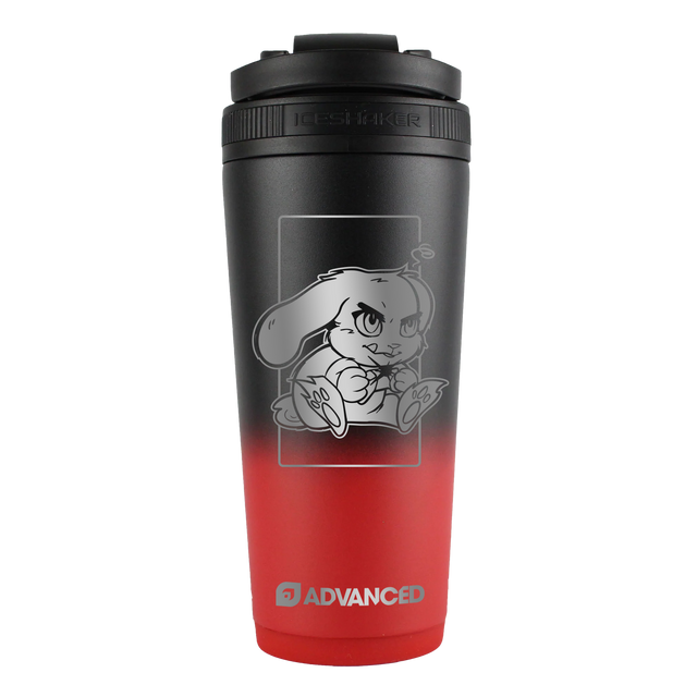 ChrispyGameplay Custom 26oz Ice Shaker - Red Black Ombre
