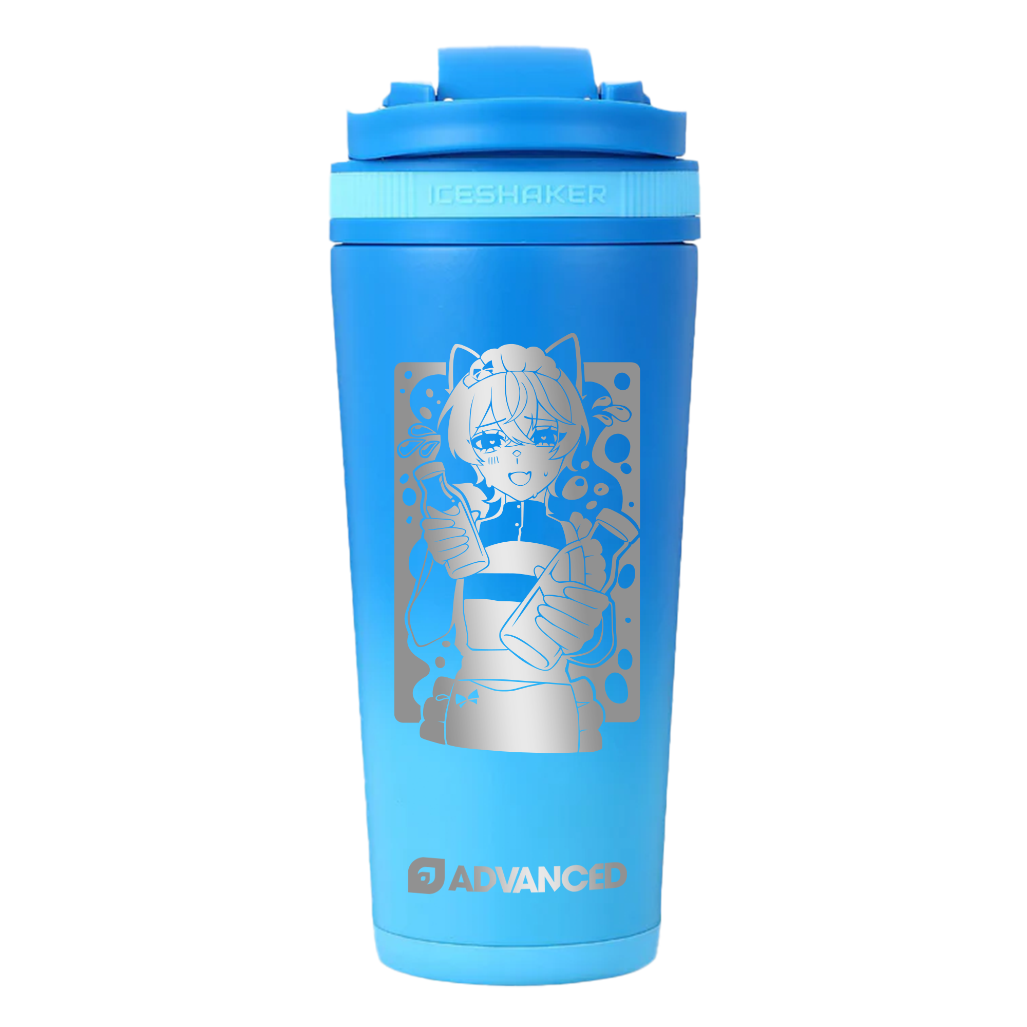MaNameBin's Custom 26oz Ice Shaker - Blue Color Rush