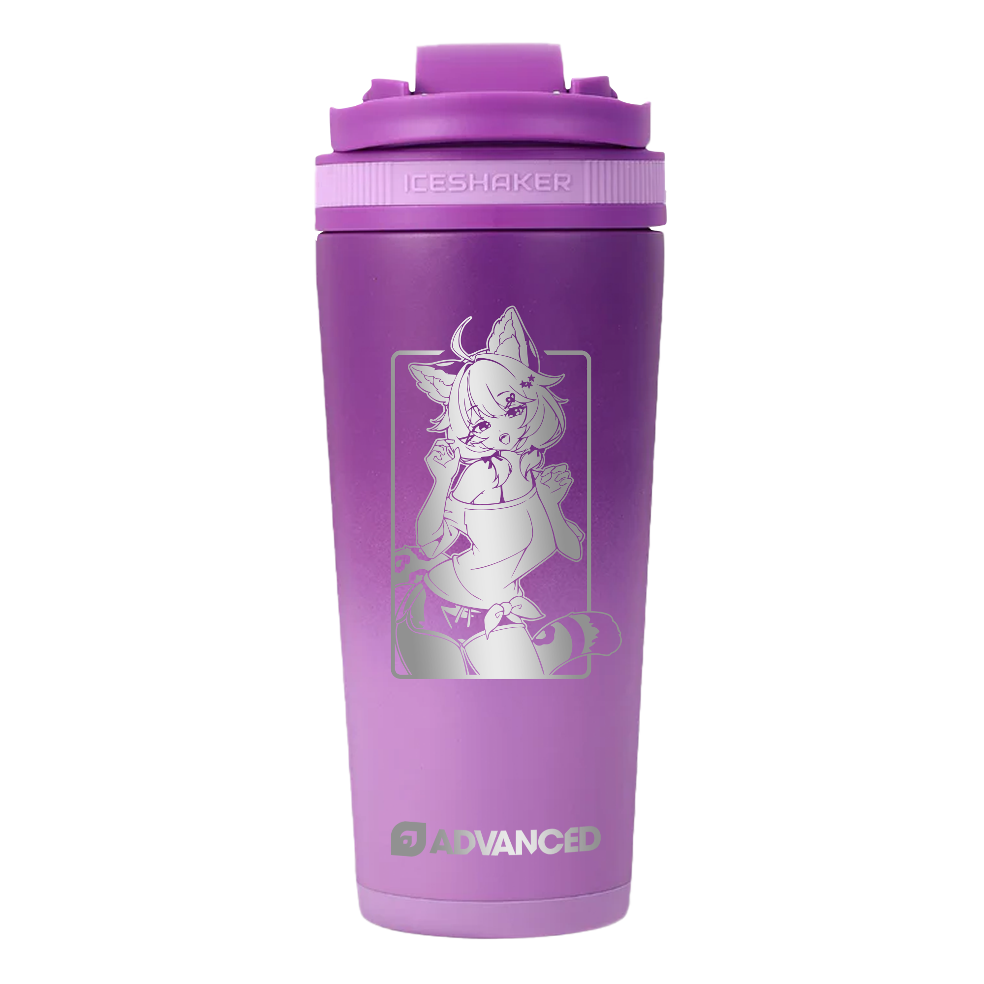 Kirana V2 Custom 26oz Ice Shaker - Purple Color Rush