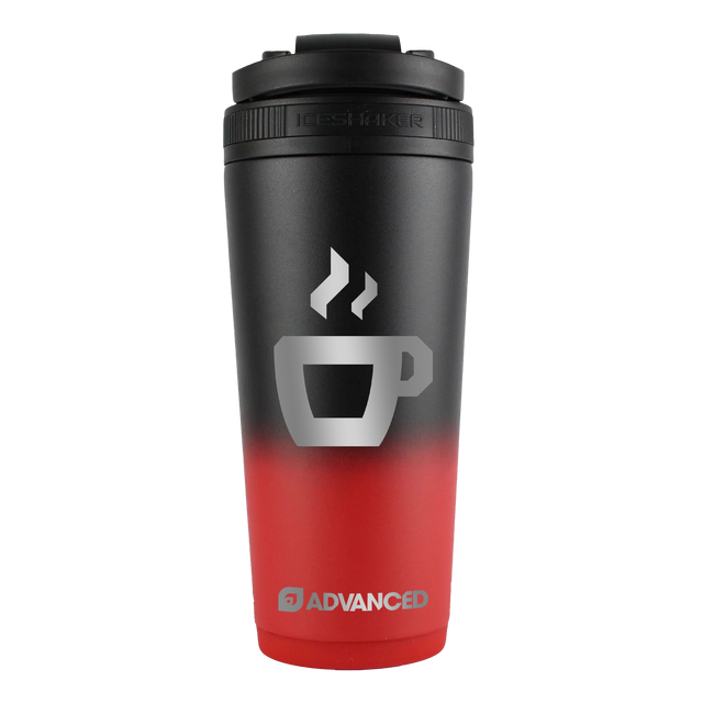 Espresso Custom 26oz Ice Shaker - Red Black Ombre