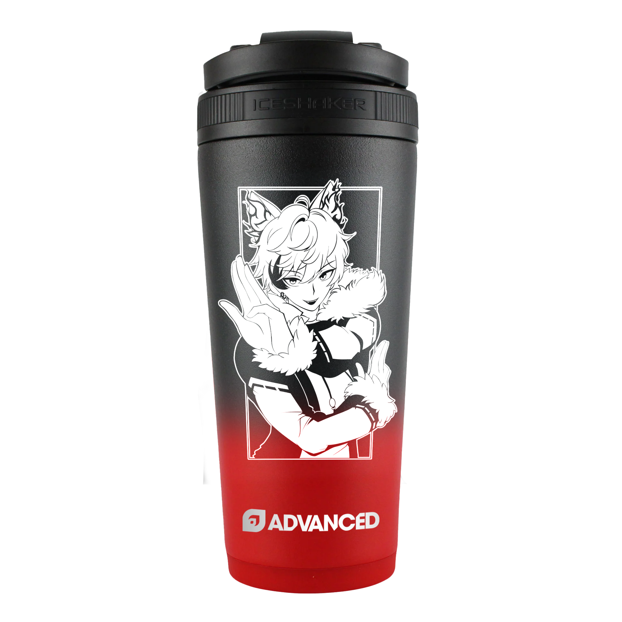 Taekda ADVANCED 26oz Ice Shaker - Red Black Ombre