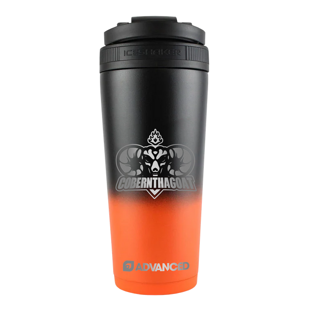 CobernTheGoat Custom 26oz Ice Shaker - Orange Black Ombre