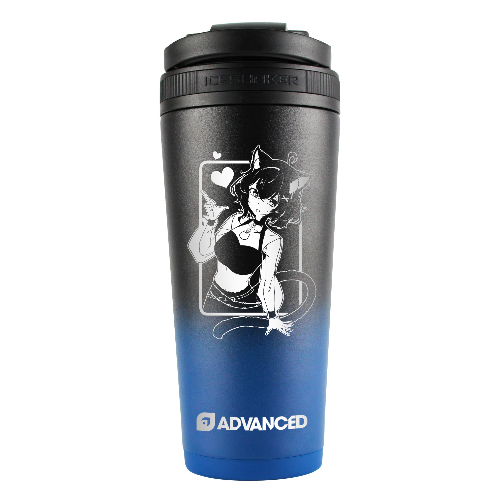 Tsunamicat ADVANCED 26oz Ice Shaker - Navy Black Ombre