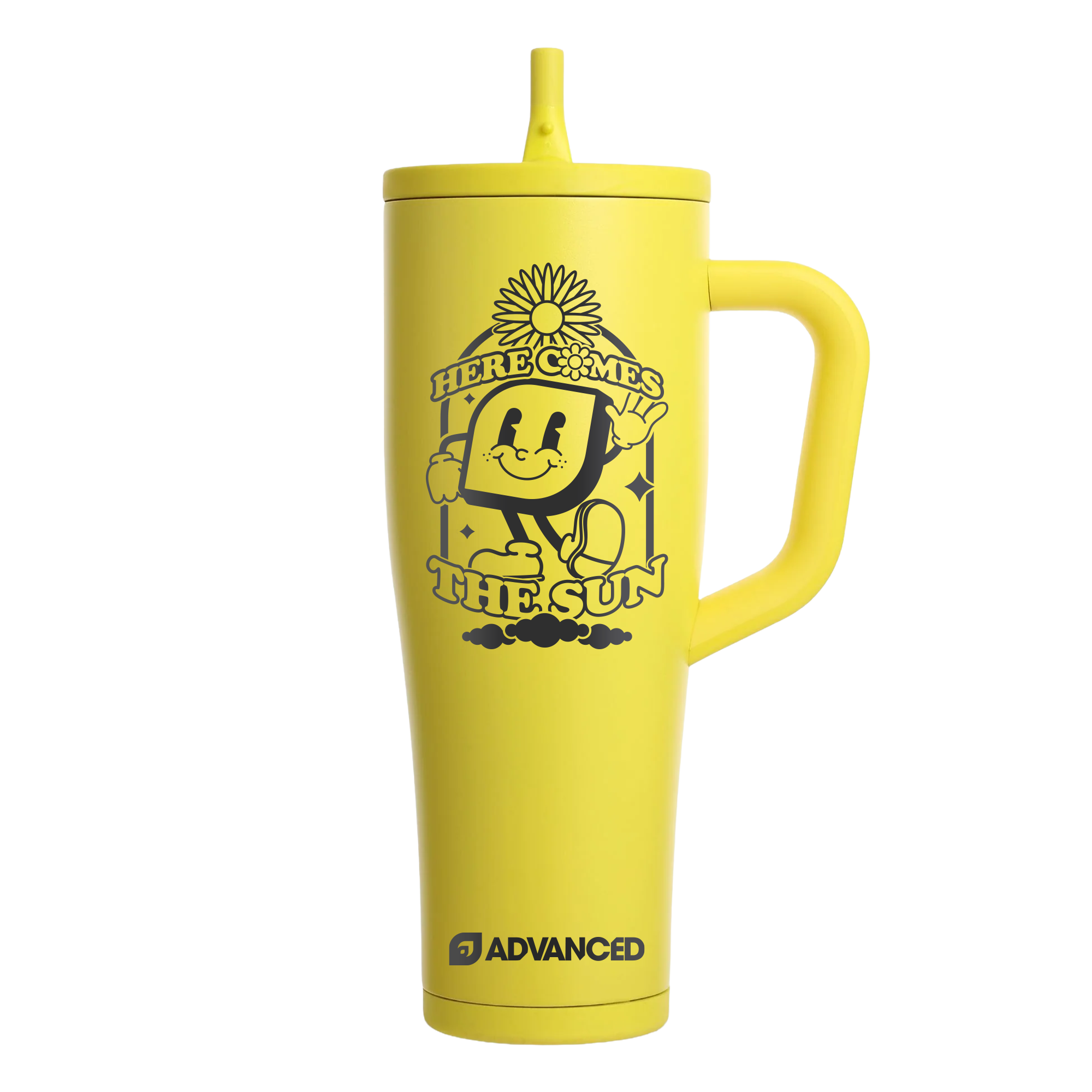 Vance Here Comes The Sun 40oz Tumbler - Yellow