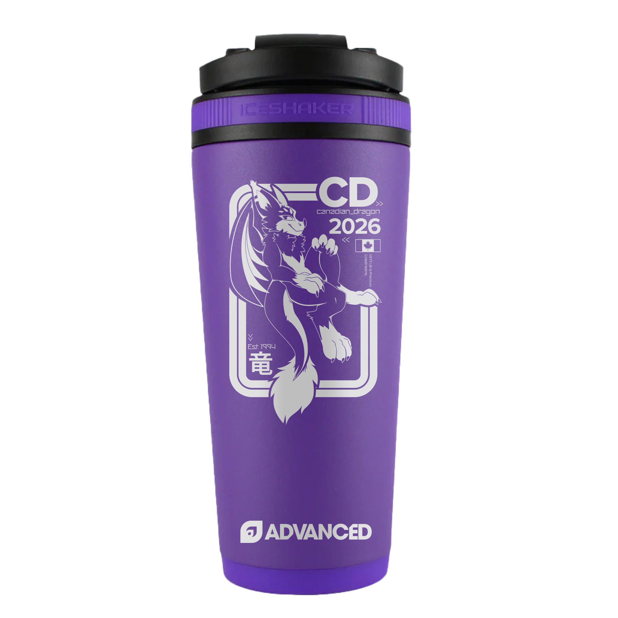 Canadian Dragon 4.0 Custom 26oz Ice Shaker - Purple