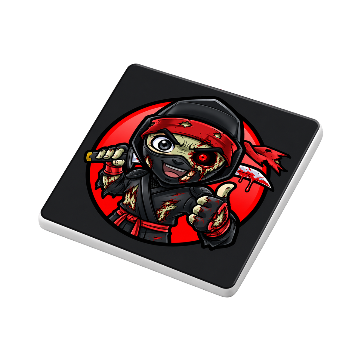 CursedJoystick Halloween Ceramic Coaster