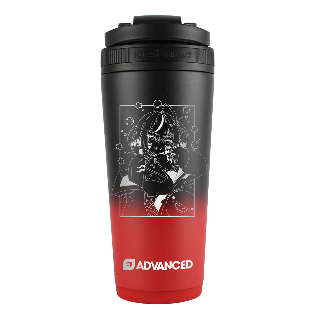 MiyaMareena Custom 26oz Ice Shaker - Red Black Ombre