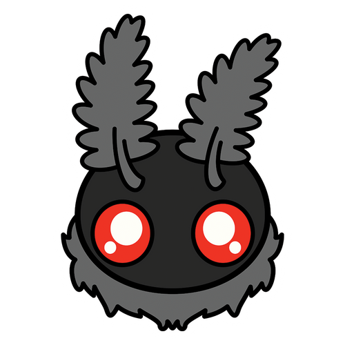 Mothman Head Sticker