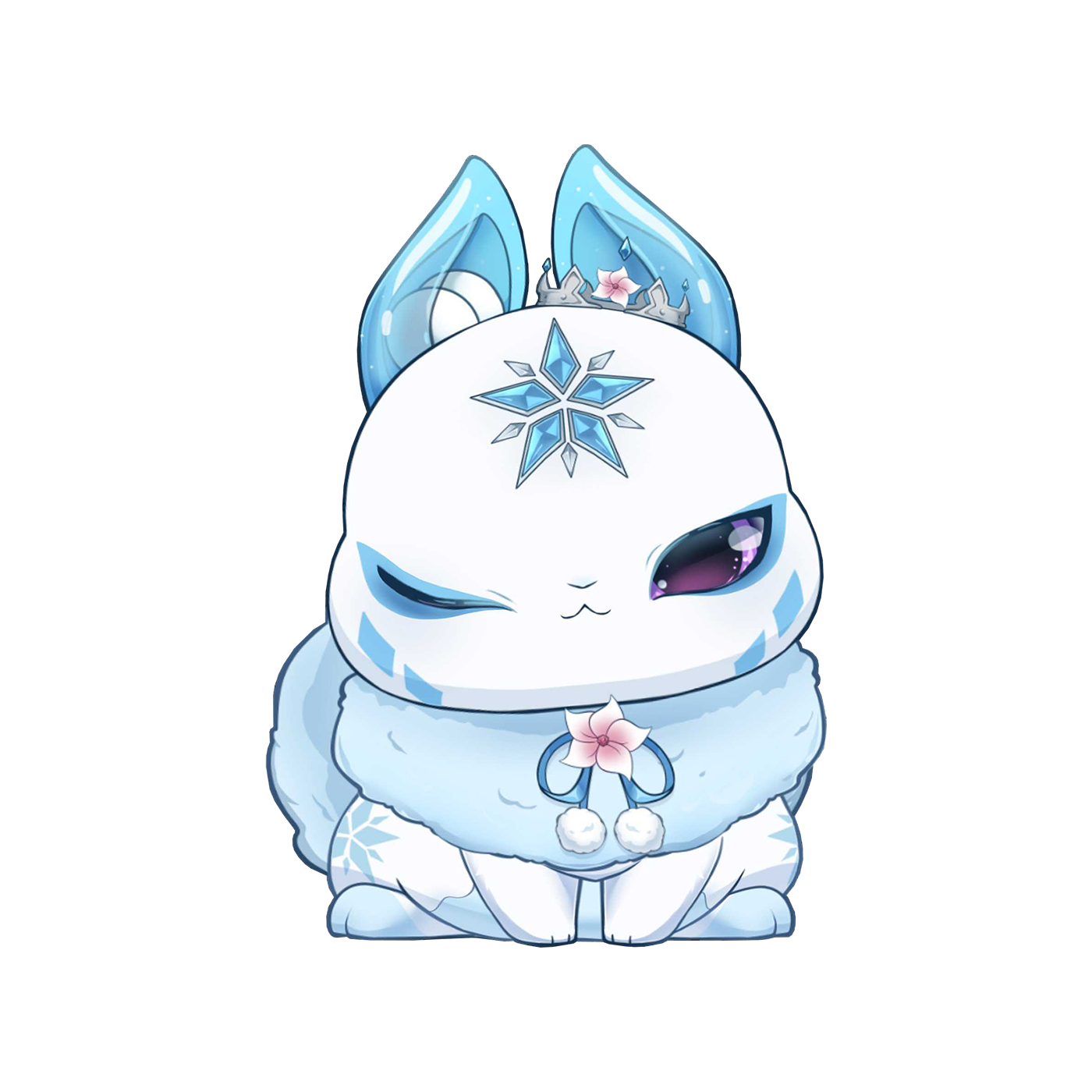 BunnyWinterLily Sticker