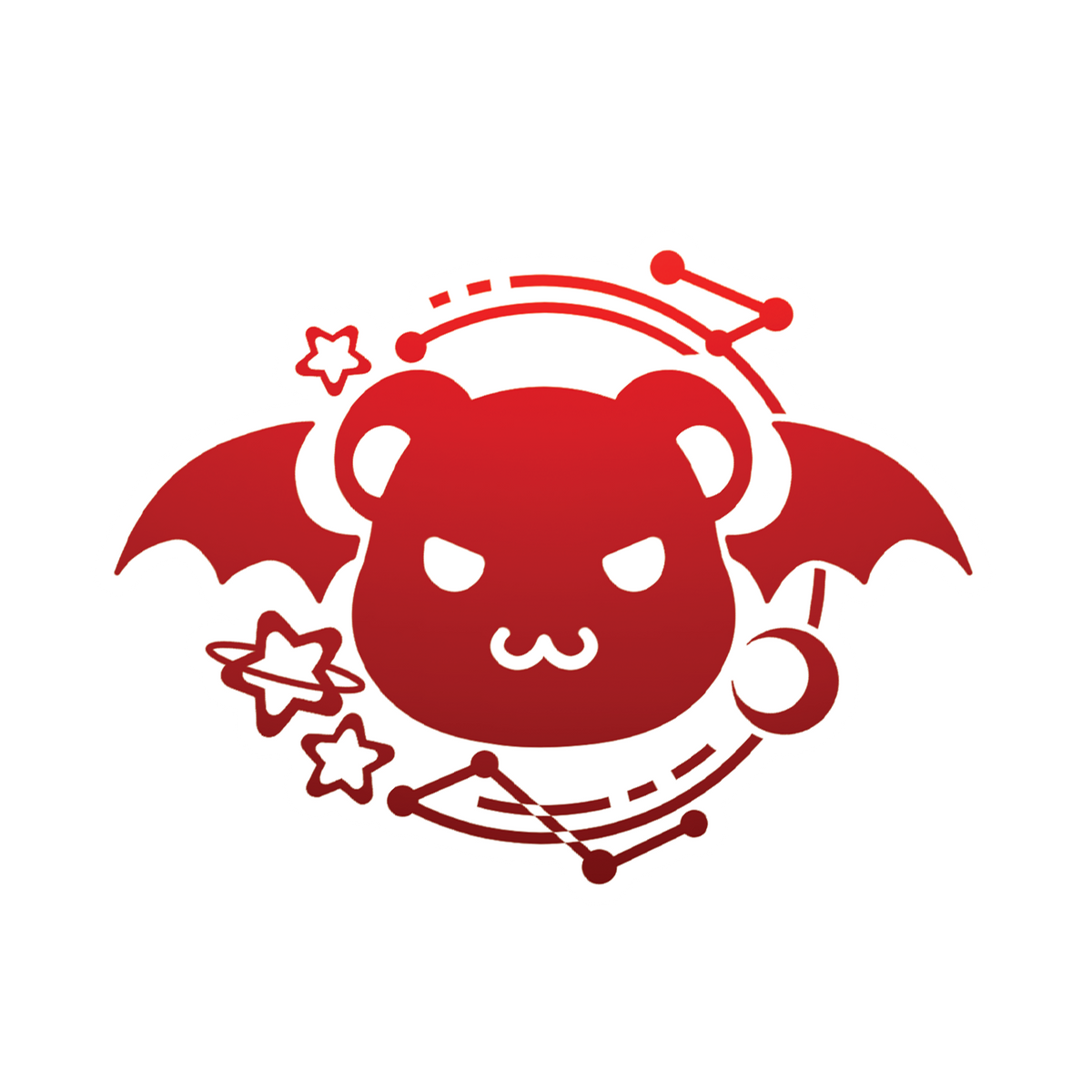 Sixx Red Bat Sticker