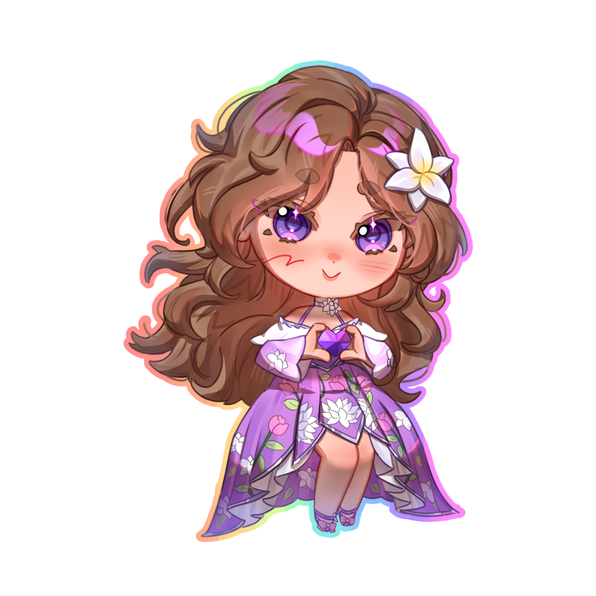 BunnyWinterLily Heart Sticker
