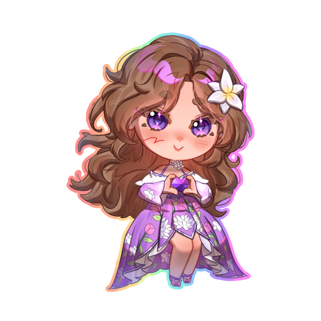 BunnyWinterLily Heart Sticker