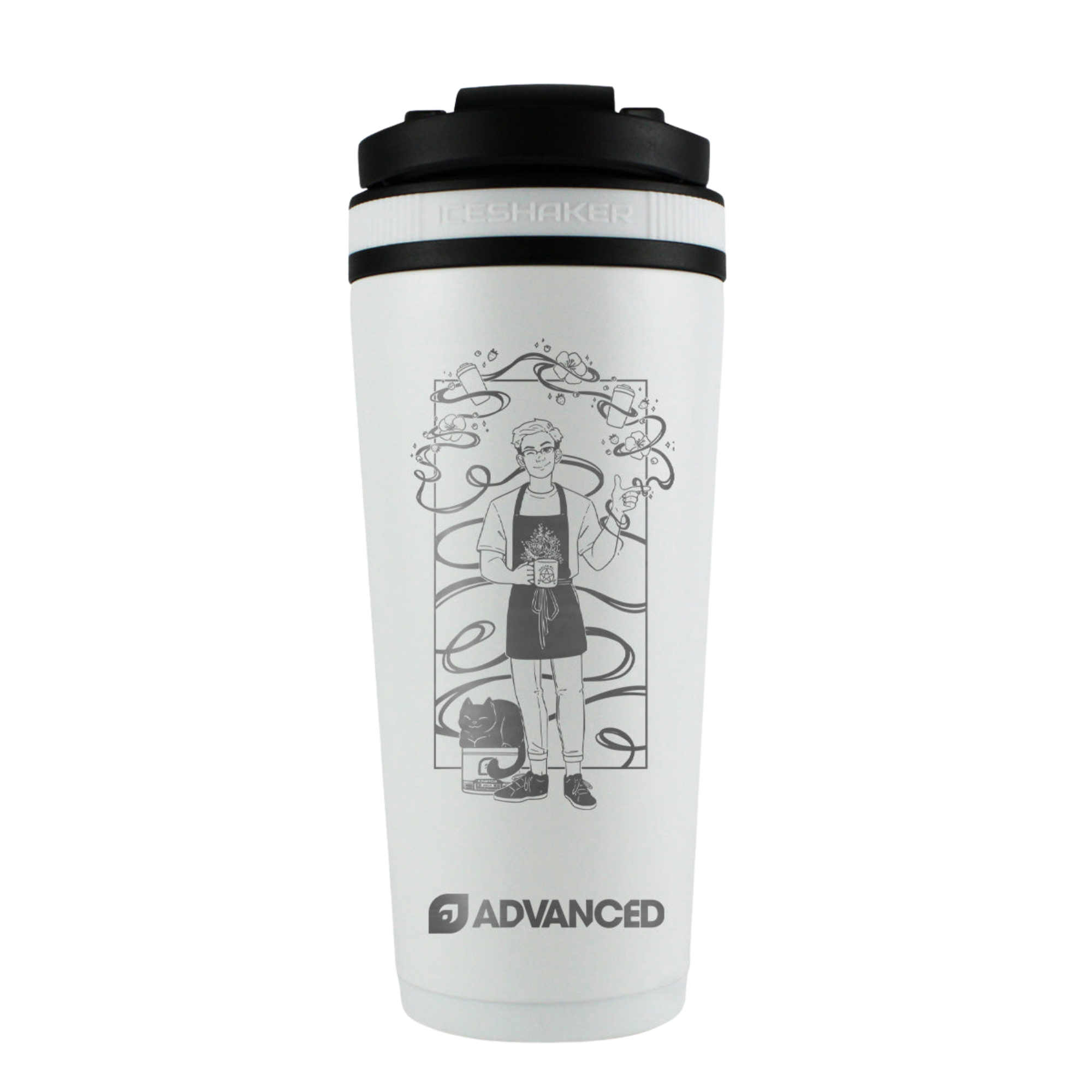 JeffBrutLag Custom 26oz Ice Shaker - White
