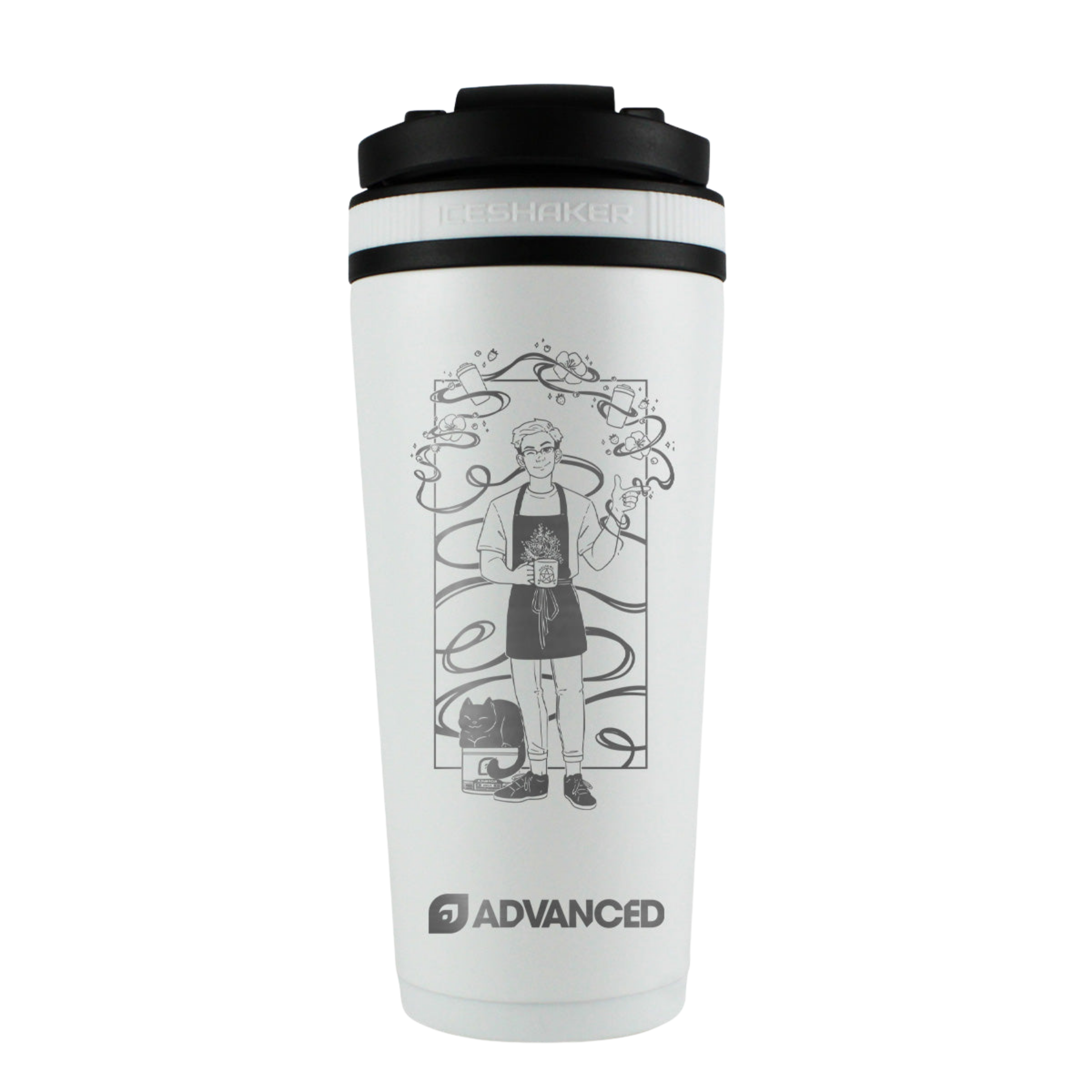 JeffBrutLag Custom 26oz Ice Shaker - White