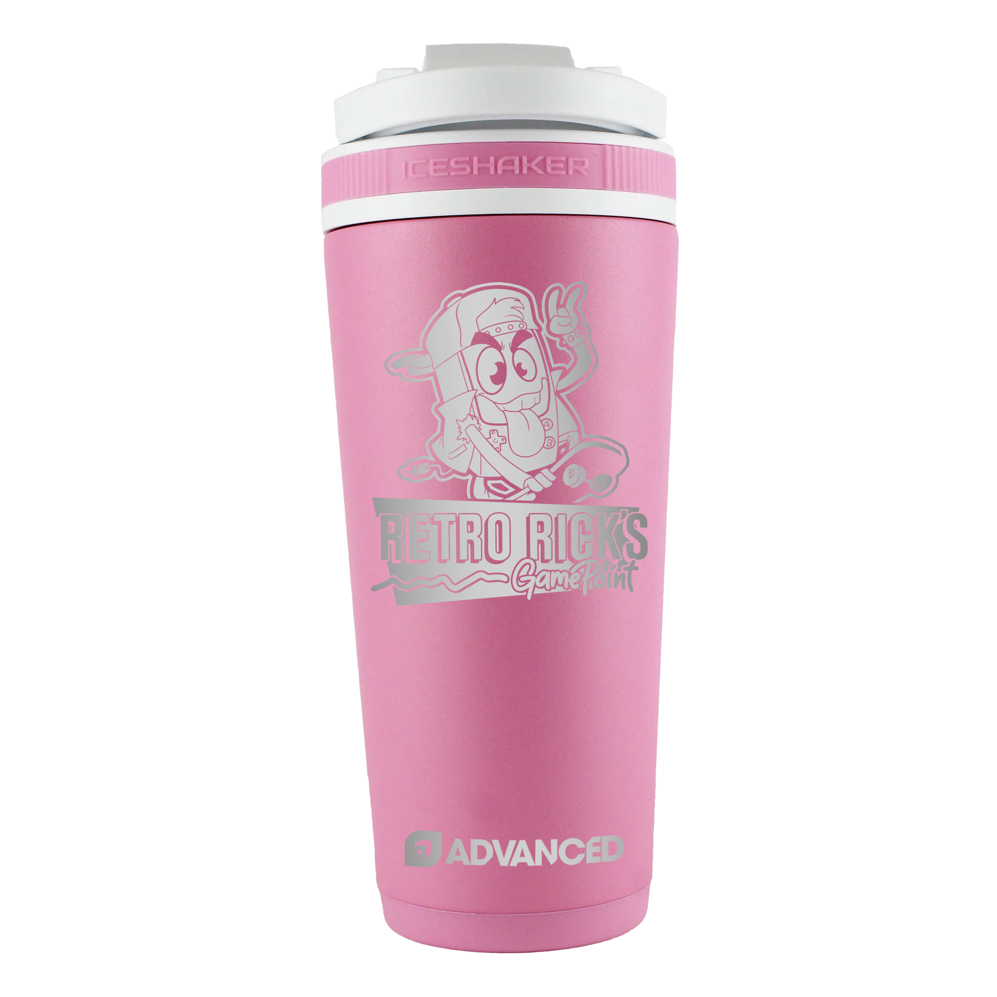 Retro Rick's Custom 26oz Ice Shaker - Pink