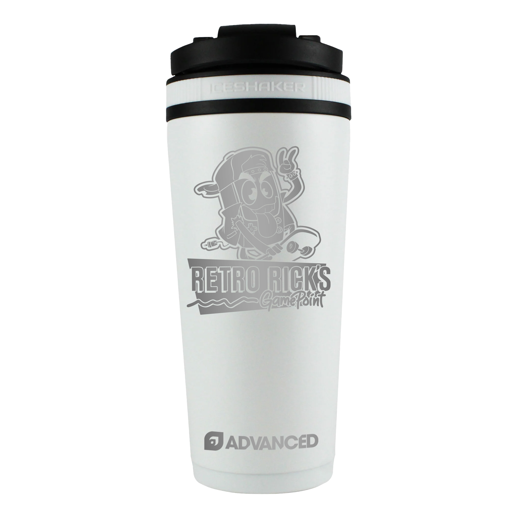 Retro Rick's Custom 26oz Ice Shaker - White