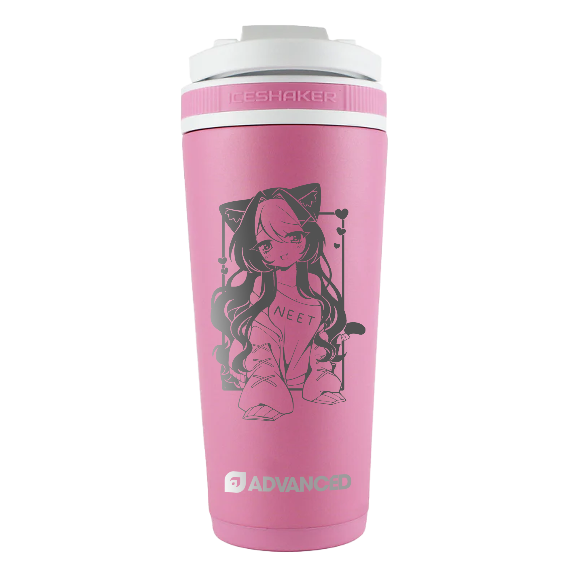 Strawb V2 x ADVANCED Premium 26oz Ice Shaker Pink