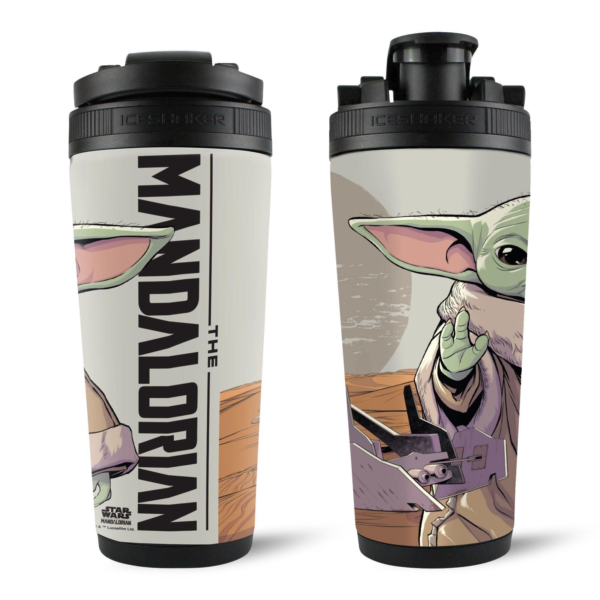 Protein Shaker Mandalorian Shaker Bottle The Mandalorian Grogu 4D