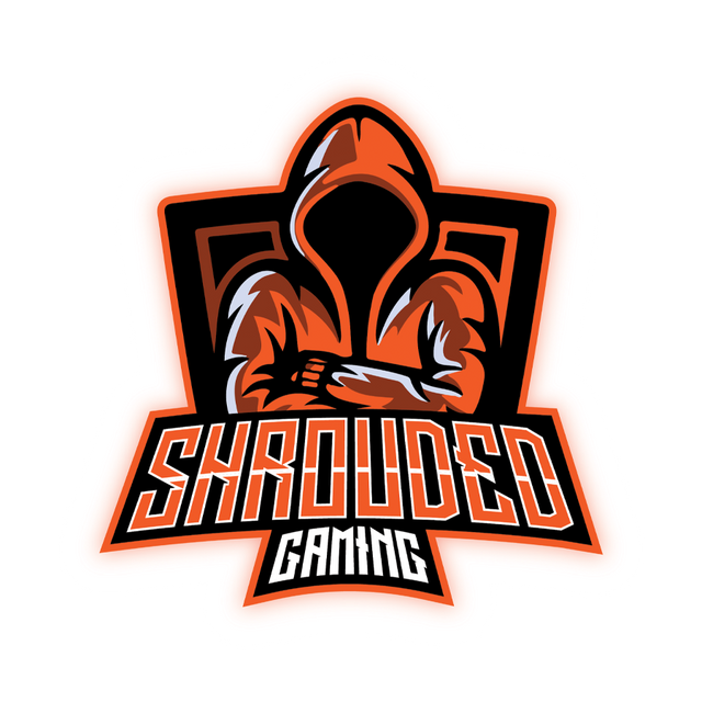 Shrouded Gaming Logo Sticker Orange