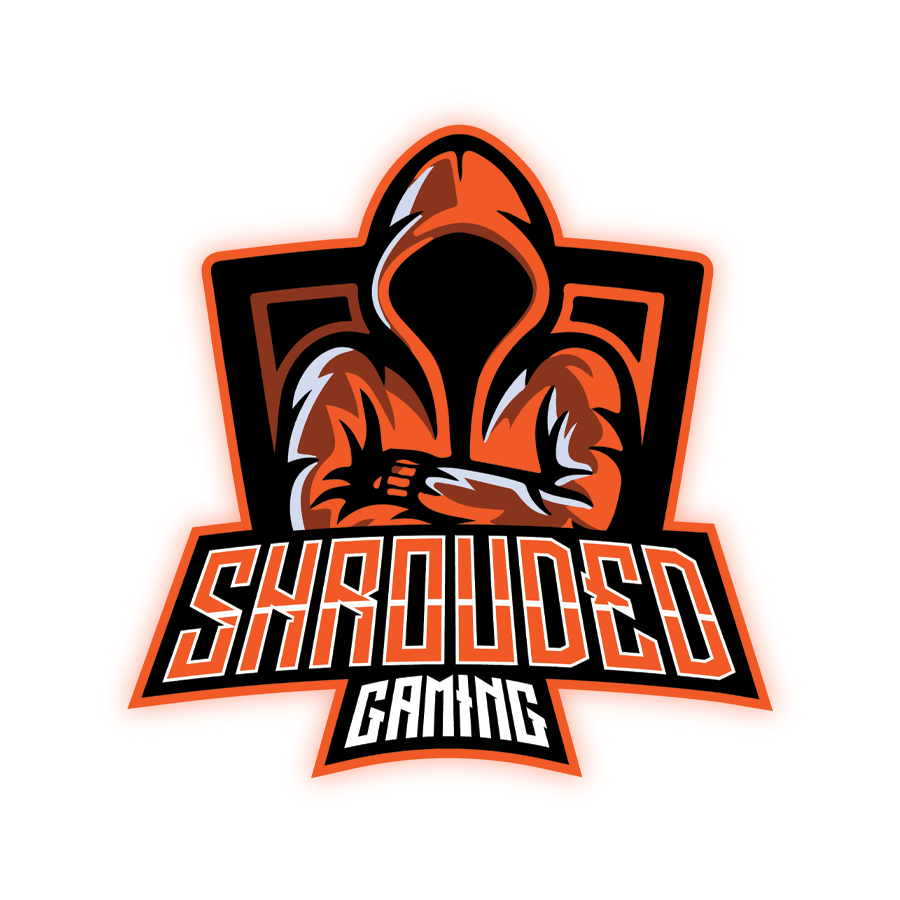 Shrouded Gaming Logo Sticker Orange