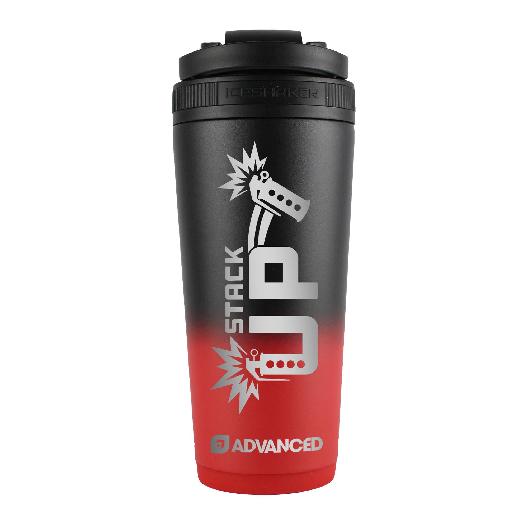 ADVxStack Up Red/Black Ice Shaker Premium 26oz Shaker