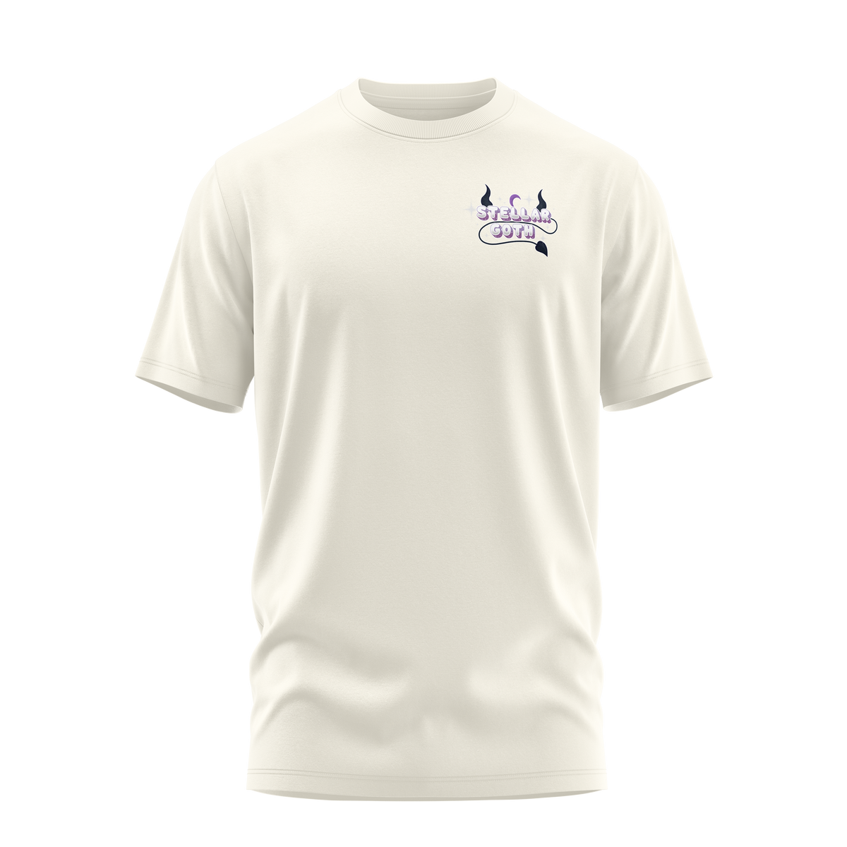 StellarGoth Halloween Witch T-shirt Cream
