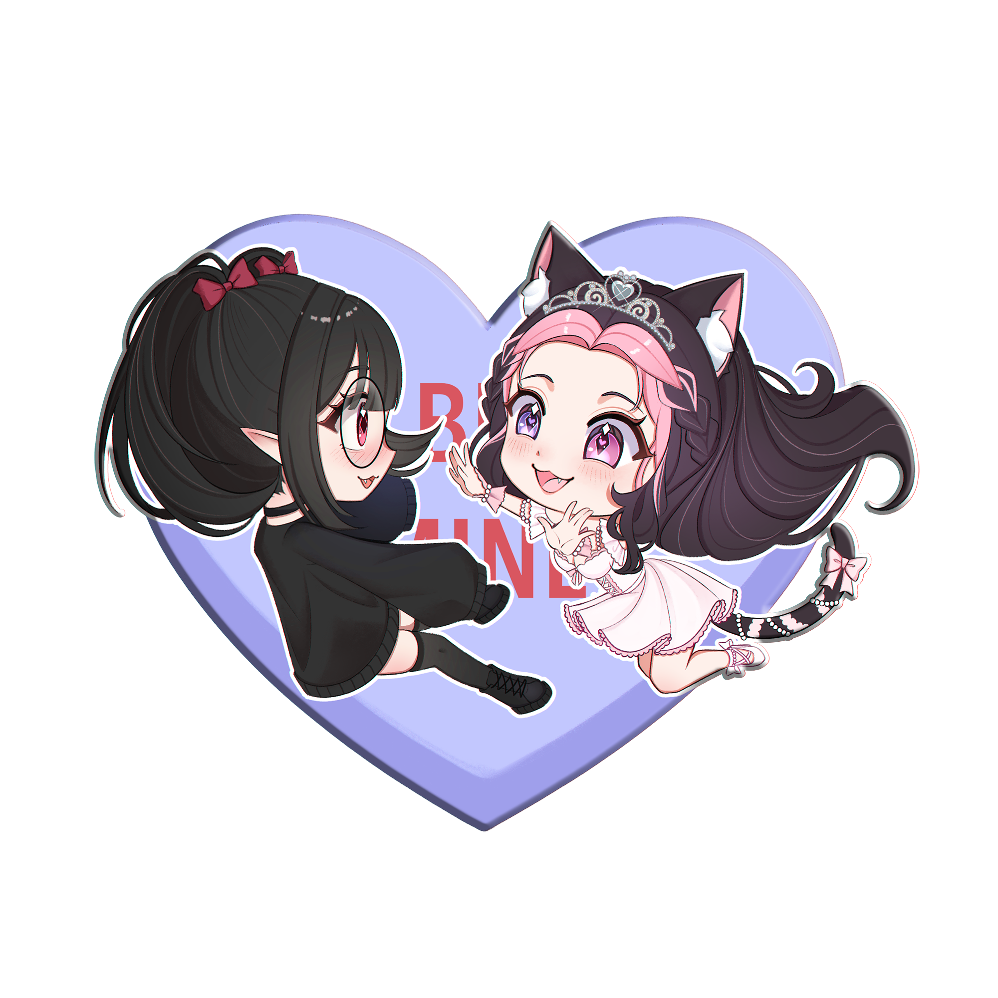Valentine Metal Pin - Strawb and Rev