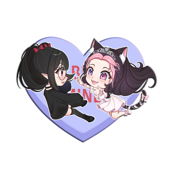 Valentine Metal Pin - Strawb and Rev