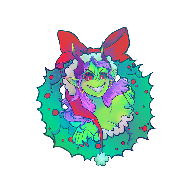 Kaoticleigh's Christmas Grinch Sticker