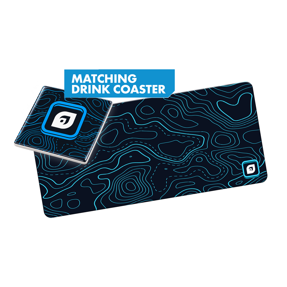 ADVANCED Topography Coaster + Mousepad Bundle (Blue)