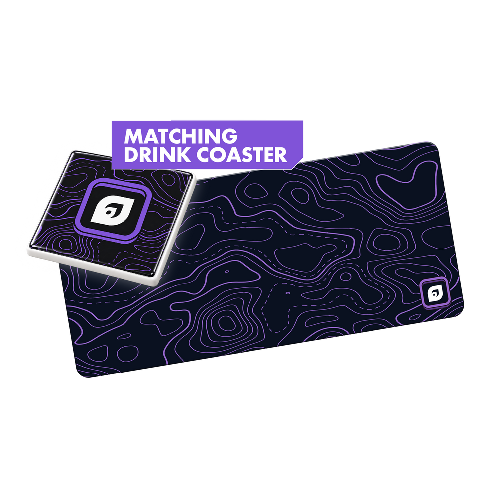 ADVANCED Topography Coaster + Mousepad Bundle (Purple)
