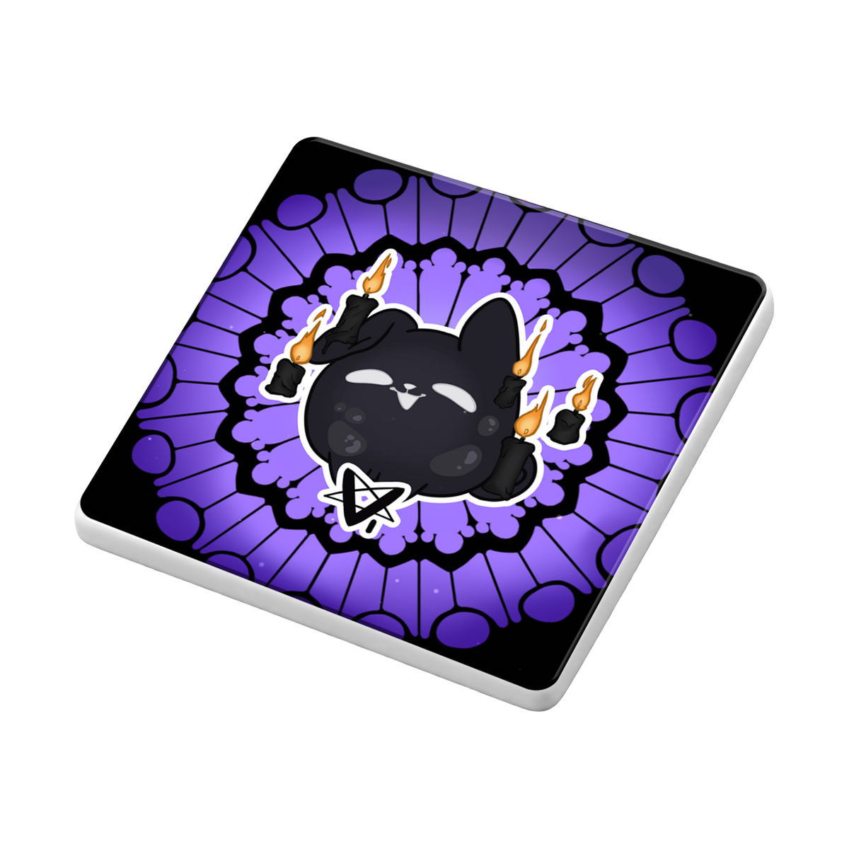 VioletGrimore Halloween Ceramic Coaster
