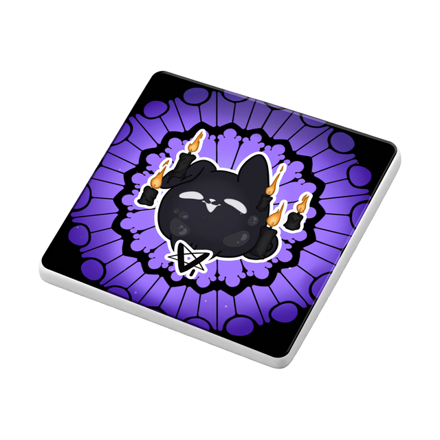 VioletGrimore Halloween Ceramic Coaster