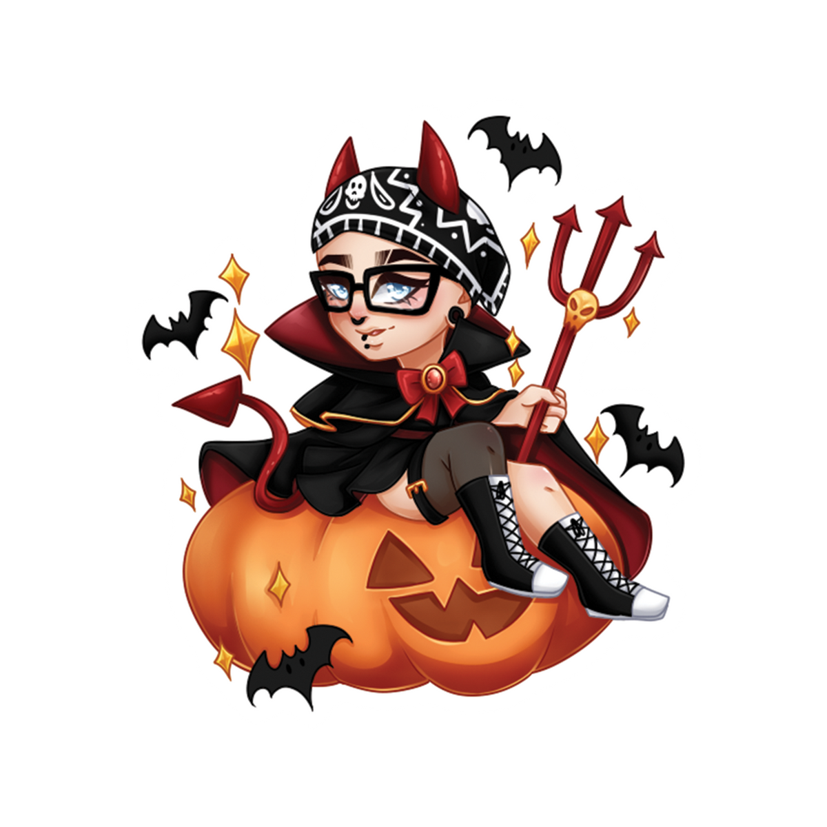Riot Halloween Devil Sticker