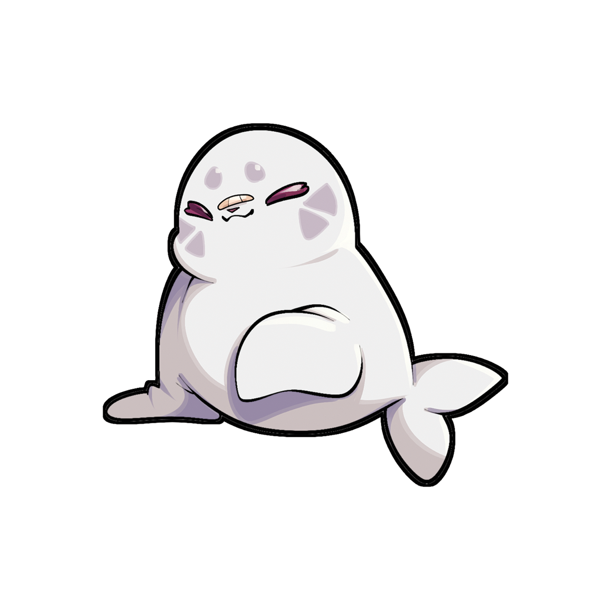 Orcatsukii White Seal Sticker